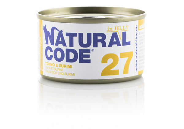 Natural Code 27 Tonno e Surimi Umido Gatto 85 Gr Natural Code 27 Tonno e Surimi Umido Gatto 85 Gr